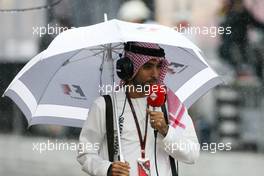 Arabic TV comentator - Formula 1 World Championship, Rd 11, German Grand Prix, Friday Practice