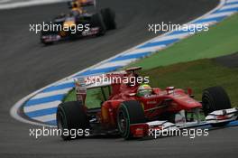 23.07.2010 Hockenheim, Germany,  Felipe Massa (BRA), Scuderia Ferrari leads Mark Webber (AUS), Red Bull Racing - Formula 1 World Championship, Rd 11, German Grand Prix, Friday Practice