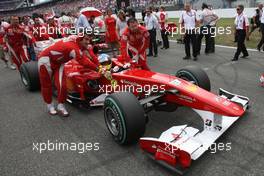 25.07.2010 Hockenheim, Germany,  Fernando Alonso (ESP), Scuderia Ferrari  - Formula 1 World Championship, Rd 11, German Grand Prix, Sunday Pre-Race Grid