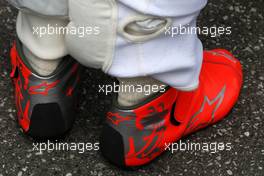 25.07.2010 Hockenheim, Germany,  The race boots of Michael Schumacher (GER), Mercedes GP Petronas - Formula 1 World Championship, Rd 11, German Grand Prix, Sunday Pre-Race Grid