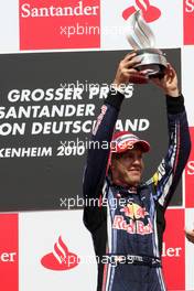 25.07.2010 Hockenheim, Germany,  Sebastian Vettel (GER), Red Bull Racing - Formula 1 World Championship, Rd 11, German Grand Prix, Sunday Podium
