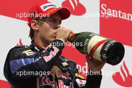 25.07.2010 Hockenheim, Germany,  Sebastian Vettel (GER), Red Bull Racing  - Formula 1 World Championship, Rd 11, German Grand Prix, Sunday Podium