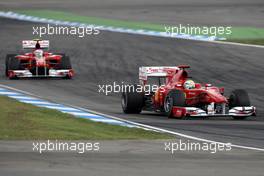 25.07.2010 Hockenheim, Germany,  Felipe Massa (BRA), Scuderia Ferrari and Fernando Alonso (ESP), Scuderia Ferrari  - Formula 1 World Championship, Rd 11, German Grand Prix, Sunday Race