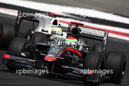 25.07.2010 Hockenheim, Germany,  Sakon Yamamoto (JPN), Hispania Racing F1 Team HRT leads Pedro de la Rosa (ESP), BMW Sauber F1 Team - Formula 1 World Championship, Rd 11, German Grand Prix, Sunday Race
