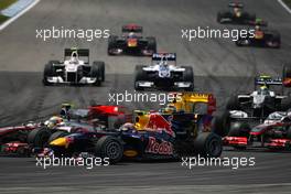 25.07.2010 Hockenheim, Germany,  Lewis Hamilton (GBR), McLaren Mercedes and Mark Webber (AUS), Red Bull Racing - Formula 1 World Championship, Rd 11, German Grand Prix, Sunday Race