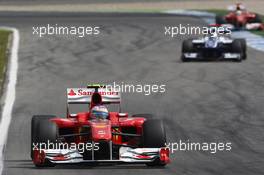 25.07.2010 Hockenheim, Germany,  Fernando Alonso (ESP), Scuderia Ferrari leads Felipe Massa (BRA), Scuderia Ferrari - Formula 1 World Championship, Rd 11, German Grand Prix, Sunday Race