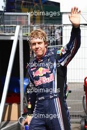 24.07.2010 Hockenheim, Germany,  pole position for Sebastian Vettel (GER), Red Bull Racing - Formula 1 World Championship, Rd 11, German Grand Prix, Saturday Qualifying