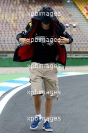 22.07.2010 Mannheim, Germany,  Sebastian Vettel (GER), Red Bull Racing walks the track - Formula 1 World Championship, Rd 11, German Grand Prix, Thursday