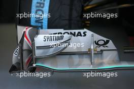 30.07.2010 Budapest, Hungary,  Mercedes front wing - Formula 1 World Championship, Rd 12, Hungarian Grand Prix, Friday Practice