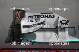 30.07.2010 Budapest, Hungary,  Mercedes front wing - Formula 1 World Championship, Rd 12, Hungarian Grand Prix, Friday Practice