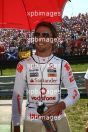 01.08.2010 Budapest, Hungary,  Jenson Button (GBR), McLaren Mercedes - Formula 1 World Championship, Rd 12, Hungarian Grand Prix, Sunday Pre-Race Grid
