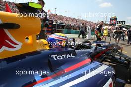 01.08.2010 Budapest, Hungary,  Mark Webber (AUS), Red Bull Racing - Formula 1 World Championship, Rd 12, Hungarian Grand Prix, Sunday Pre-Race Grid