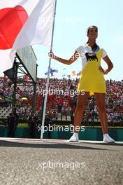 01.08.2010 Budapest, Hungary,  Grid girl - Formula 1 World Championship, Rd 12, Hungarian Grand Prix, Sunday Grid Girl