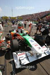 01.08.2010 Budapest, Hungary,  Vitantonio Liuzzi (ITA), Force India F1 Team - Formula 1 World Championship, Rd 12, Hungarian Grand Prix, Sunday Pre-Race Grid