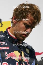 01.08.2010 Budapest, Hungary,  3rd place for Sebastian Vettel (GER), Red Bull Racing - Formula 1 World Championship, Rd 12, Hungarian Grand Prix, Sunday Podium