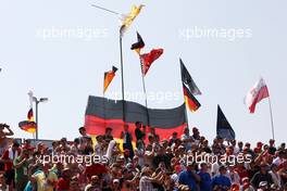 01.08.2010 Budapest, Hungary,  flags in the crowd - Formula 1 World Championship, Rd 12, Hungarian Grand Prix, Sunday Race