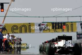01.08.2010 Budapest, Hungary,  The cars leave the grid on the formation lap - Formula 1 World Championship, Rd 12, Hungarian Grand Prix, Sunday Race