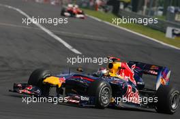 01.08.2010 Budapest, Hungary,  Sebastian Vettel (GER), Red Bull Racing leads Felipe Massa (BRA), Scuderia Ferrari - Formula 1 World Championship, Rd 12, Hungarian Grand Prix, Sunday Race