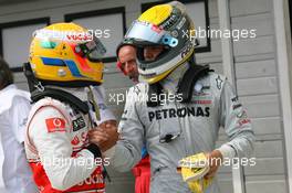 31.07.2010 Budapest, Hungary,  Lewis Hamilton (GBR), McLaren Mercedes and Nico Rosberg (GER), Mercedes GP Petronas - Formula 1 World Championship, Rd 12, Hungarian Grand Prix, Saturday Qualifying