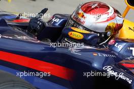 31.07.2010 Budapest, Hungary,  Sebastian Vettel (GER), Red Bull Racing in pole position - Formula 1 World Championship, Rd 12, Hungarian Grand Prix, Saturday Qualifying