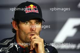 31.07.2010 Budapest, Hungary,  Mark Webber (AUS), Red Bull Racing - Formula 1 World Championship, Rd 12, Hungarian Grand Prix, Saturday Press Conference