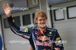 31.07.2010 Budapest, Hungary,  Sebastian Vettel (GER), Red Bull Racing gets pole position - Formula 1 World Championship, Rd 12, Hungarian Grand Prix, Saturday Qualifying