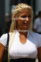 01.08.2010 Budapest, Hungary,  Girl in the paddock - Formula 1 World Championship, Rd 12, Hungarian Grand Prix, Sunday