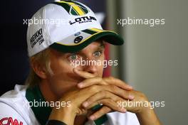 29.07.2010 Budapest, Hungary,  Heikki Kovalainen (FIN), Lotus F1 Team  - Formula 1 World Championship, Rd 12, Hungarian Grand Prix, Thursday Press Conference