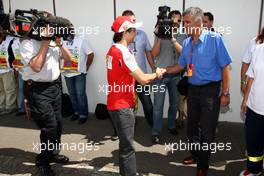 29.07.2010 Budapest, Hungary,  Felipe Massa (BRA), Scuderia Ferrari visits medical staff who helped him after his accident in 2009 - Formula 1 World Championship, Rd 12, Hungarian Grand Prix, Thursday