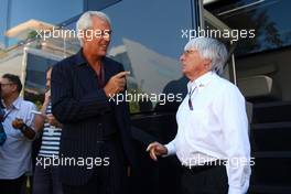 10.09.2010 Monza, Italy,  Marco Tronchetti Prouera (ITA) CEO Pirelli with Bernie Ecclestone (GBR) - Formula 1 World Championship, Rd 14, Italian Grand Prix, Friday