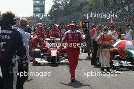 12.09.2010 Monza, Italy,  Fernando Alonso (ESP), Scuderia Ferrari  - Formula 1 World Championship, Rd 14, Italian Grand Prix, Sunday Pre-Race Grid