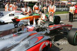 12.09.2010 Monza, Italy,  Jenson Button (GBR), McLaren Mercedes  - Formula 1 World Championship, Rd 14, Italian Grand Prix, Sunday Pre-Race Grid