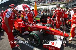 12.09.2010 Monza, Italy,  Fernando Alonso (ESP), Scuderia Ferrari - Formula 1 World Championship, Rd 14, Italian Grand Prix, Sunday Pre-Race Grid