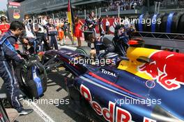 12.09.2010 Monza, Italy,  Sebastian Vettel (GER), Red Bull Racing  - Formula 1 World Championship, Rd 14, Italian Grand Prix, Sunday Pre-Race Grid