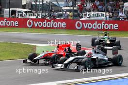 12.09.2010 Monza, Italy,  Timo Glock (GER), Virgin Racing, Michael Schumacher (GER), Mercedes GP Petronas - Formula 1 World Championship, Rd 14, Italian Grand Prix, Sunday Race