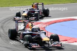 12.09.2010 Monza, Italy,  Sebastian Vettel (GER), Red Bull Racing leads Mark Webber (AUS), Red Bull Racing - Formula 1 World Championship, Rd 14, Italian Grand Prix, Sunday Race