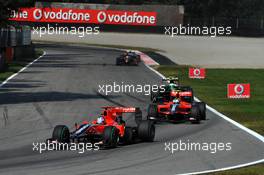 12.09.2010 Monza, Italy,  Timo Glock (GER), Virgin Racing leads Lucas di Grassi (BRA), Virgin Racing - Formula 1 World Championship, Rd 14, Italian Grand Prix, Sunday Race