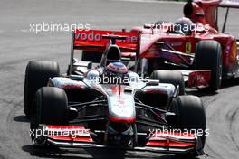 12.09.2010 Monza, Italy,  Jenson Button (GBR), McLaren Mercedes, Fernando Alonso (ESP), Scuderia Ferrari - Formula 1 World Championship, Rd 14, Italian Grand Prix, Sunday Race