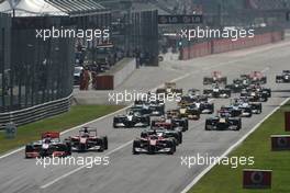 12.09.2010 Monza, Italy,  Start of the race, Jenson Button (GBR), McLaren Mercedes  - Formula 1 World Championship, Rd 14, Italian Grand Prix, Sunday Race