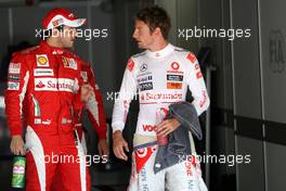 11.09.2010 Monza, Italy,  Felipe Massa (BRA), Scuderia Ferrari, Jenson Button (GBR), McLaren Mercedes - Formula 1 World Championship, Rd 14, Italian Grand Prix, Saturday Qualifying