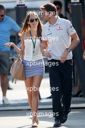 12.09.2010 Monza, Italy,  Jessica Michibata (JPN) girlfriend of Jenson Button (GBR), Jenson Button (GBR), McLaren Mercedes - Formula 1 World Championship, Rd 14, Italian Grand Prix, Sunday
