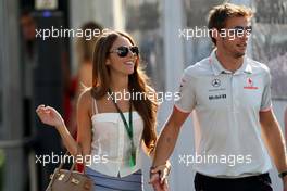 12.09.2010 Monza, Italy,  Jessica Michibata (JPN) girlfriend of Jenson Button (GBR), Jenson Button (GBR), McLaren Mercedes - Formula 1 World Championship, Rd 14, Italian Grand Prix, Sunday