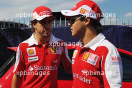 09.09.2010 Monza, Italy,  Felipe Massa (BRA), Scuderia Ferrari and Fernando Alonso (ESP), Scuderia Ferrari  - Formula 1 World Championship, Rd 14, Italian Grand Prix, Thursday