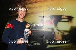 09.09.2010 Monza, Italy,  Sebastian Vettel (GER), Red Bull Racing receive the F1Total award - Formula 1 World Championship, Rd 14, Italian Grand Prix, Thursday