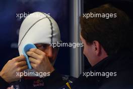 12.02.2010 Jerez, Spain,  Sebastian Vettel (GER), Red Bull Racing and Christian Horner (GBR), Red Bull Racing, Sporting Director - Formula 1 Testing, Jerez, Spain