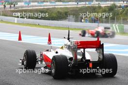 12.02.2010 Jerez, Spain,  Lewis Hamilton (GBR), McLaren Mercedes passed by Felipe Massa (BRA), Scuderia Ferrari - Formula 1 Testing, Jerez, Spain