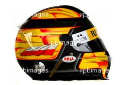 12.02.2010 Jerez, Spain,  Robert Kubica (POL), Renault F1 Team helmet - Formula 1 Testing, Jerez, Spain