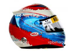12.02.2010 Jerez, Spain,  Vitaly Petrov (RUS), Renault F1 Team helmet - Formula 1 Testing, Jerez, Spain