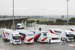 12.02.2010 Jerez, Spain,  Bridgestone trucks - Formula 1 Testing, Jerez, Spain