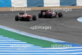 13.02.2010 Jerez, Spain,  Felipe Massa (BRA), Scuderia Ferrari, F10, Jaime Alguersuari (ESP), Scuderia Toro Rosso, STR05 - Formula 1 Testing, Jerez, Spain